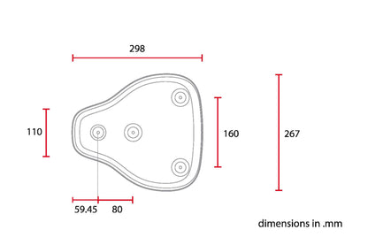 C-Racer "Solo Saddle" Universal Bobber Seat - Small - SCR11