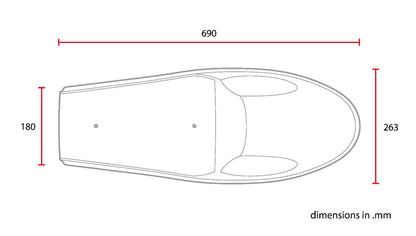 C-Racer "Future Classic" Universal Cafe Racer Seat and Tail Fairing - SCR12
