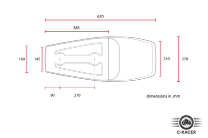 C-Racer Bolntor Edition Universal Flat Track Seat and Tail Fairing - SCR5