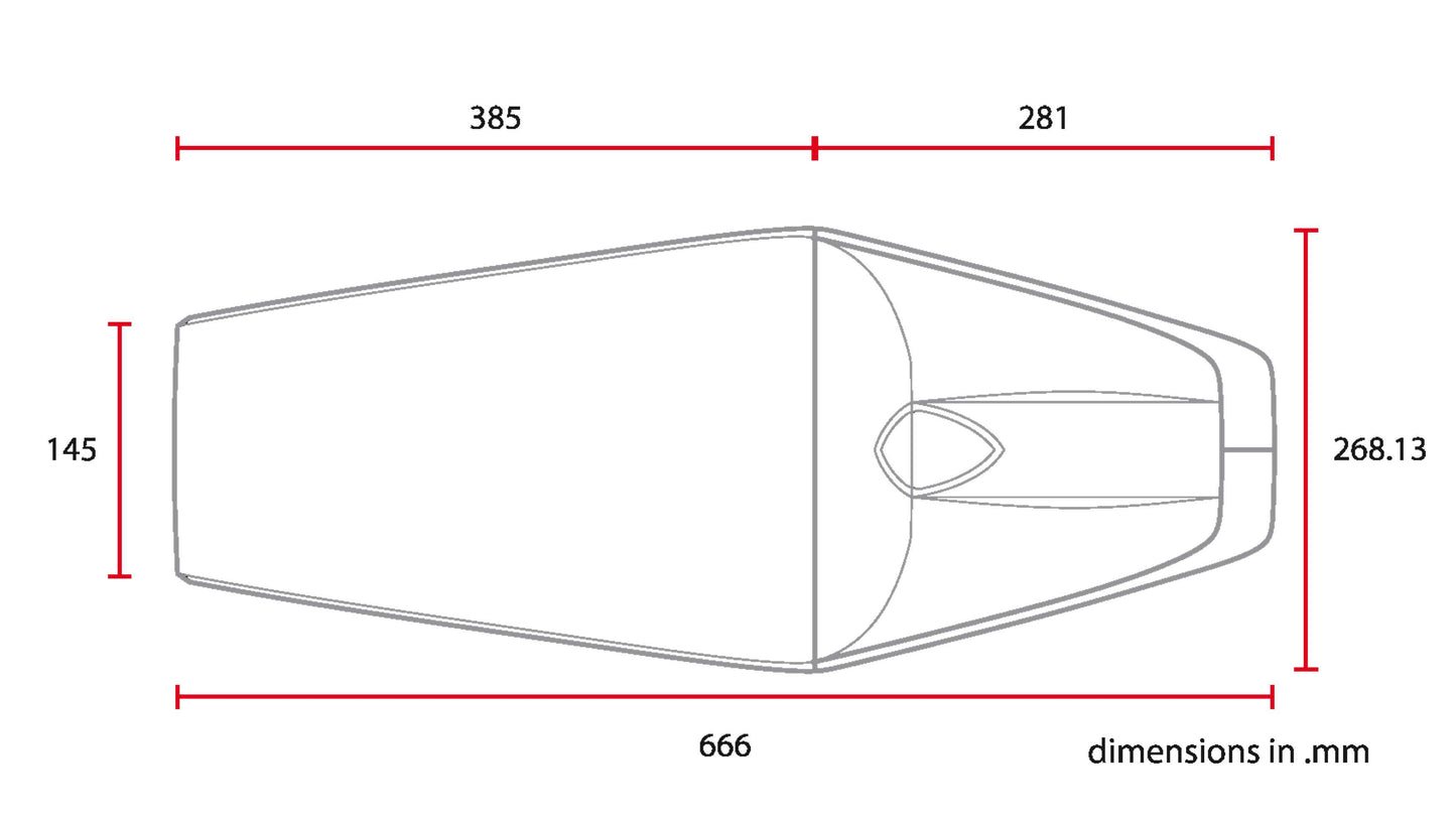 C-Racer "Late Classic" Universal Cafe Racer Seat and Tail Fairing - SCR8