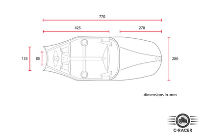 C-Racer Cafe Racer Seat for the Triumph Bonneville - SCRBON