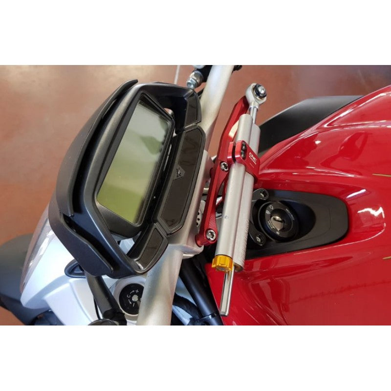 CNC Racing Steering Damper Mount kit for 2016+ MV Agusta Brutale 800 / RR - w/ OE Bar Clamps