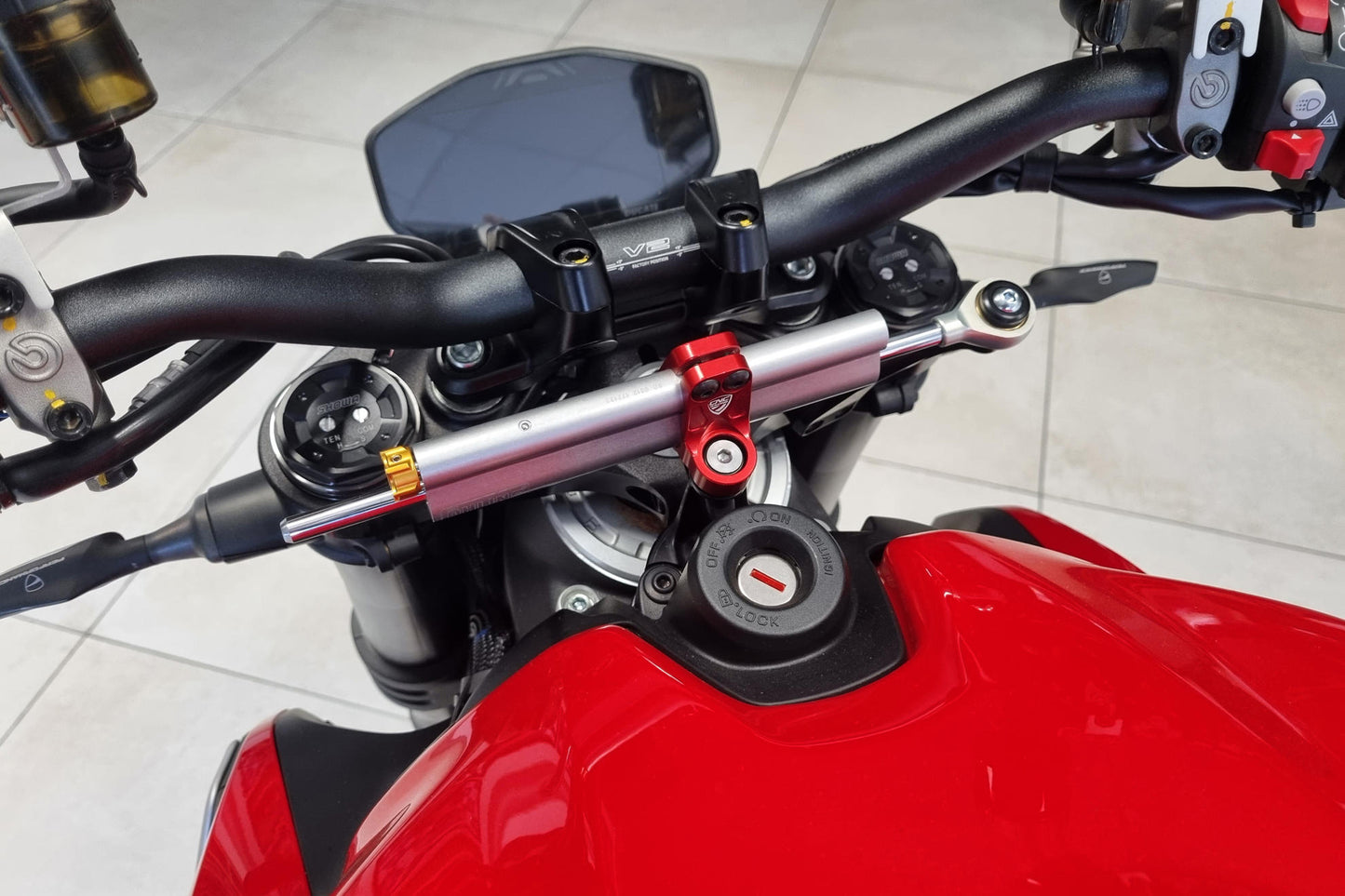 CNC Racing Steering Damper Mount kit for Ducati Streetfighter V4 / V2