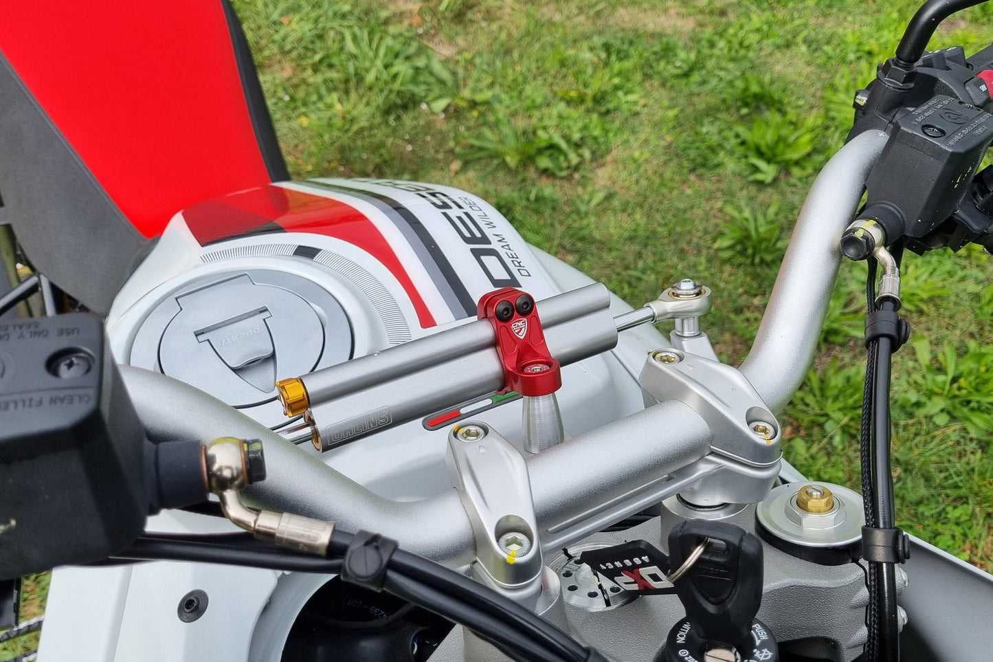 CNC Racing Ohlins Steering Damper Mount Kit for the Ducati DesertX