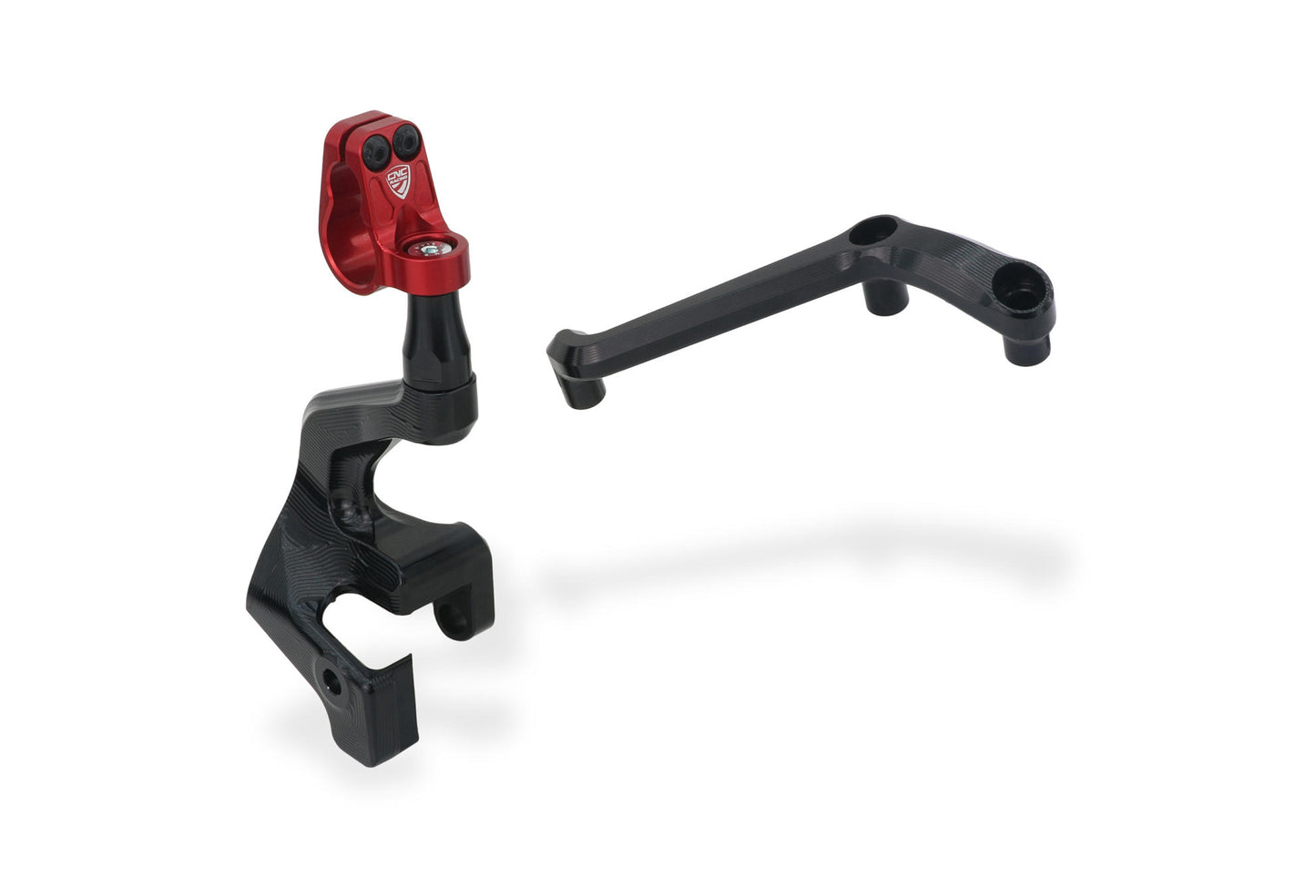 CNC Racing Steering Damper Mount kit for Ducati Multistrada V4 / S with CNC Racing Handlebar Clamp RM251
