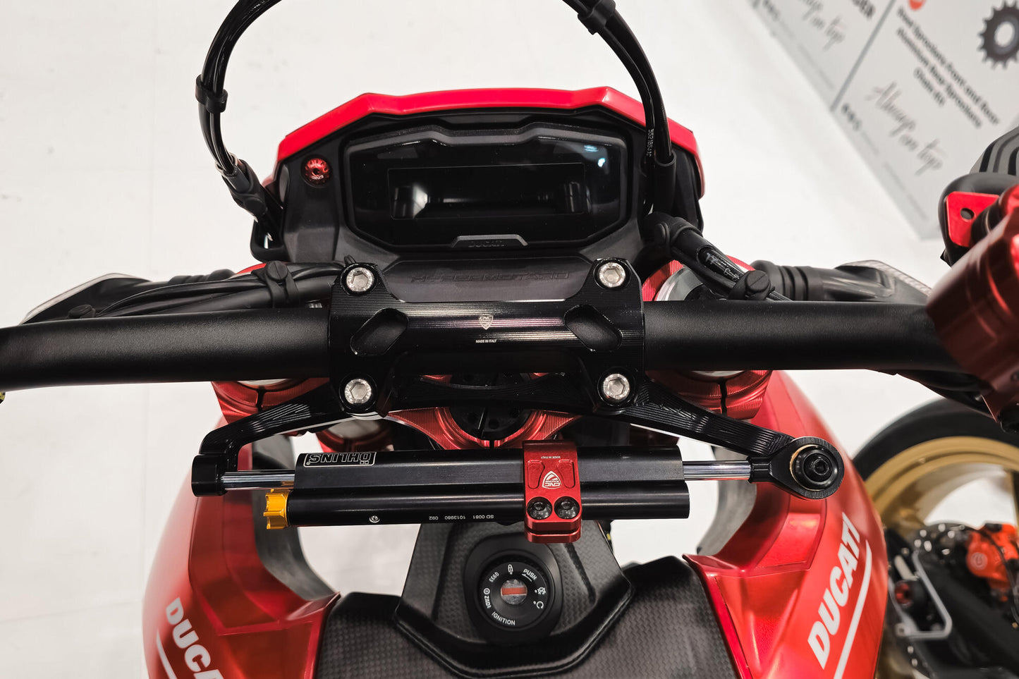 CNC Racing Steering Damper Mount kit for Ducati Hypermotard 698 Mono