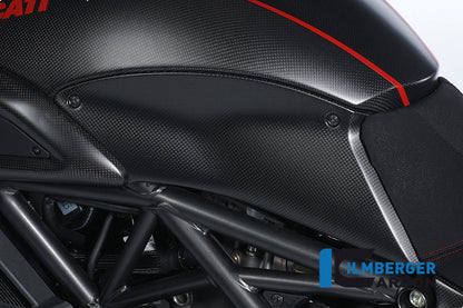 Ilmberger Carbon Tank Side Panel, Left Carbon for the Ducati Diavel 2011 - 2014