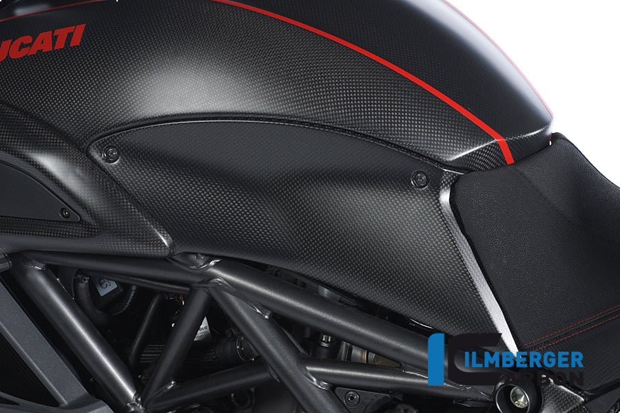 Ilmberger Carbon Tank Side Panel, Left Carbon for the Ducati Diavel 2011 - 2014