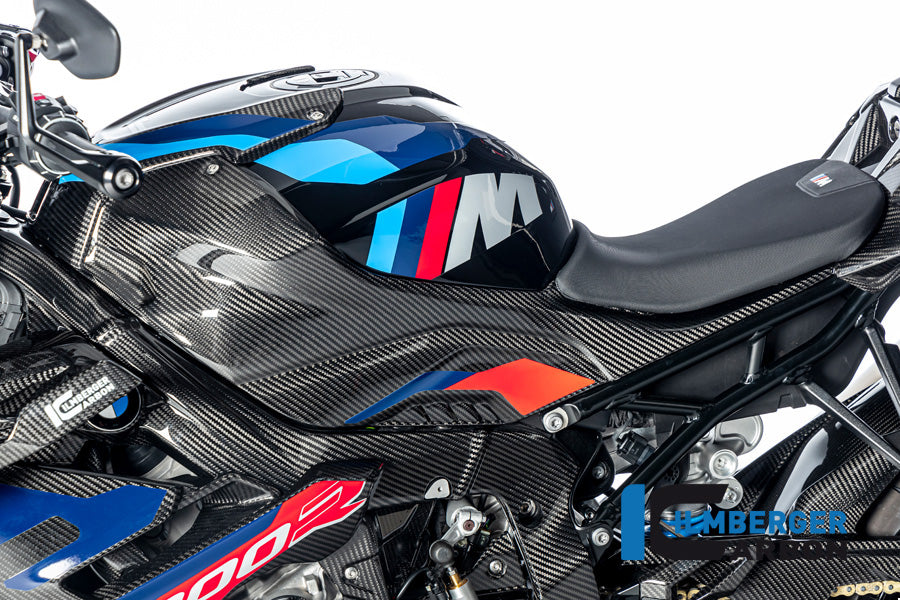Ilmberger Carbon Tank Side Panel, Left Full Version for the BMW S 1000 R '21 / S 1000 RR '19 / M 1000 R '23-24 / M 1000 RR '21-24