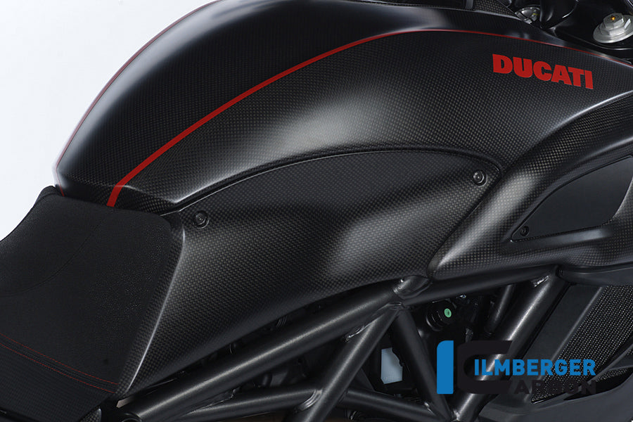 Ilmberger Carbon Tank Side Panel, Right Carbon for the Ducati Diavel 2011 - 2014
