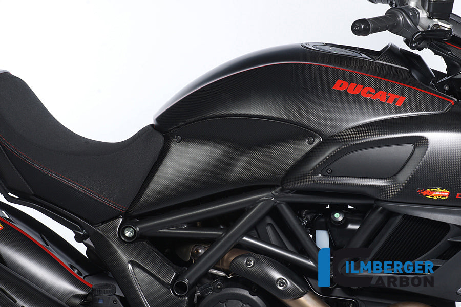 Ilmberger Carbon Tank Side Panel, Right Carbon for the Ducati Diavel 2011 - 2014