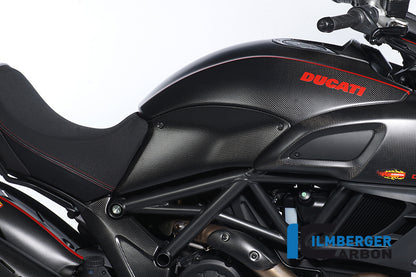 Ilmberger Carbon Tank Side Panel, Right Carbon for the Ducati Diavel 2011 - 2014