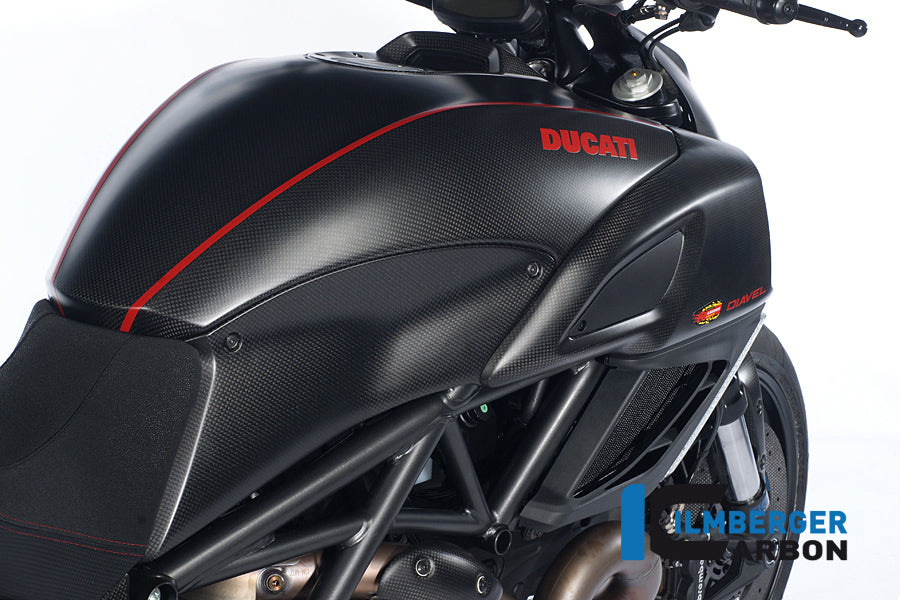 Ilmberger Carbon Tank Side Panel, Right Carbon for the Ducati Diavel 2011 - 2014
