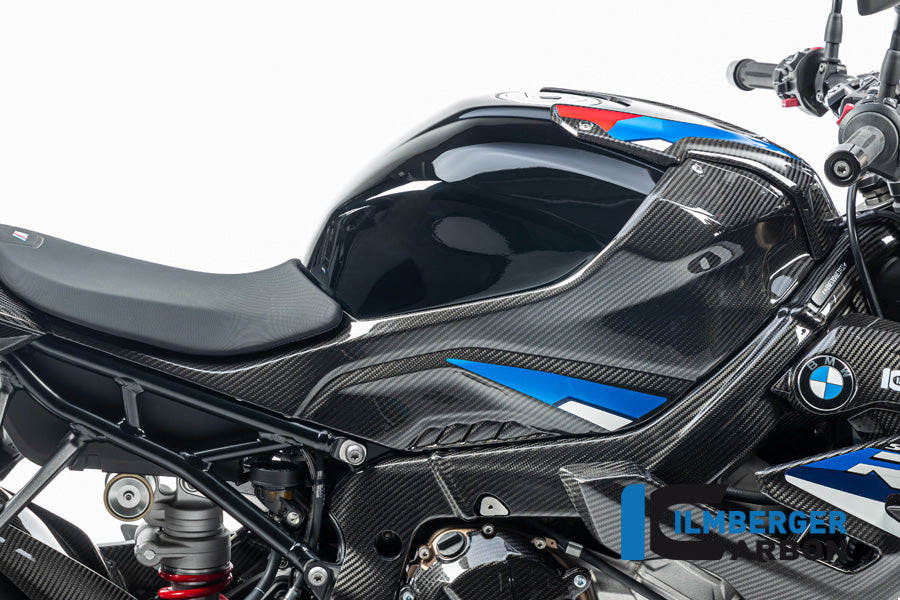 Ilmberger Carbon Tank Side Panel, Right Full Version for the BMW S 1000 R '21 / S 1000 RR '19-23 / M 1000 R '23-24 / M 1000 RR '21-24