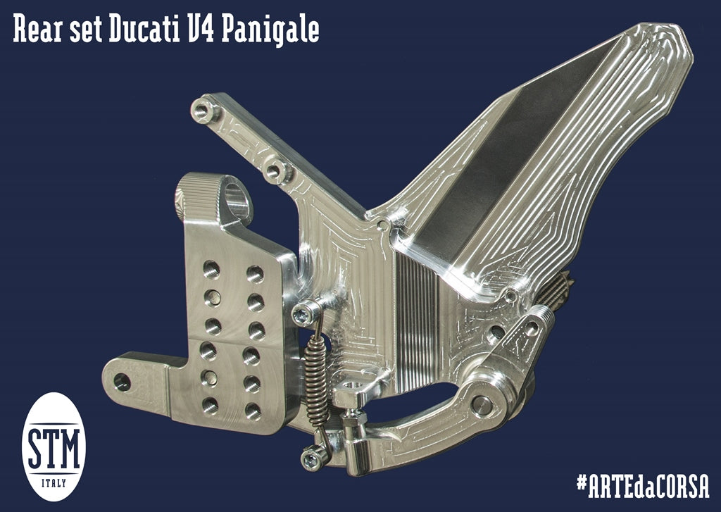 STM Adjustable Rearsets for the Ducati Panigale V4 / S / Speciale