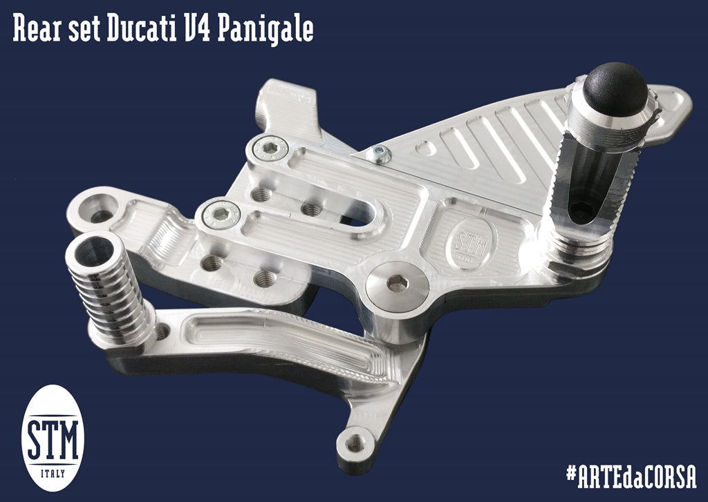 STM Adjustable Rearsets for the Ducati Panigale V4 / S / Speciale
