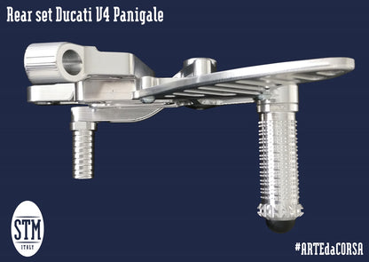 STM Adjustable Rearsets for the Ducati Panigale V4 / S / Speciale
