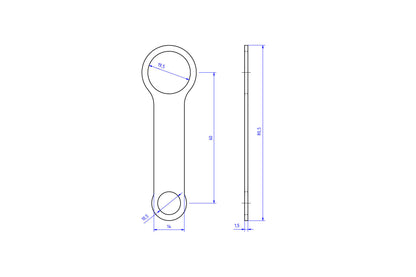 CNC Racing Reservoir Mounting Bracket for Mirror Mounting - Long