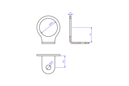 CNC Racing Reservoir Mounting Bracket for OE Mounting - Short