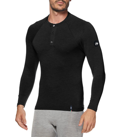 SIX2 Merino Wool Henley Shirt