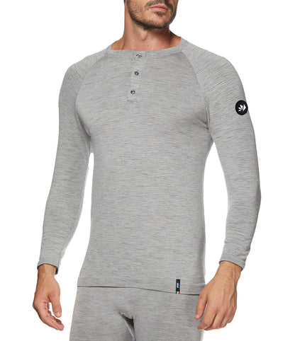 SIX2 Merino Wool Henley Shirt