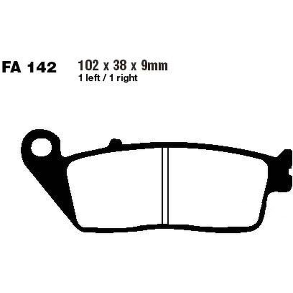 EBC Brakes Double-H Sintered Superbike Brake Pads Front -  SFA142HH
