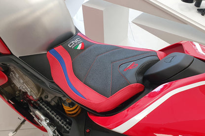 CNC Racing PRAMAC RACING LIMITED EDITION Rider Seat Cover for the Ducati Panigale V4 / S / R / Speciale