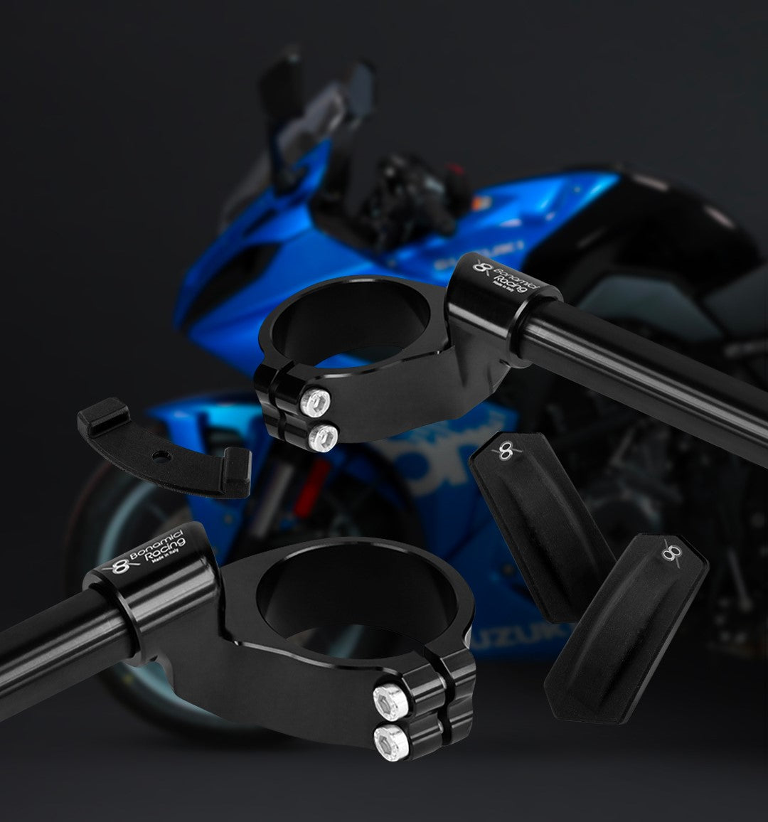 Bonamici Racing 50mm Diameter Lifted Handlebars for the Suzuki GSX-8R '2023-2024