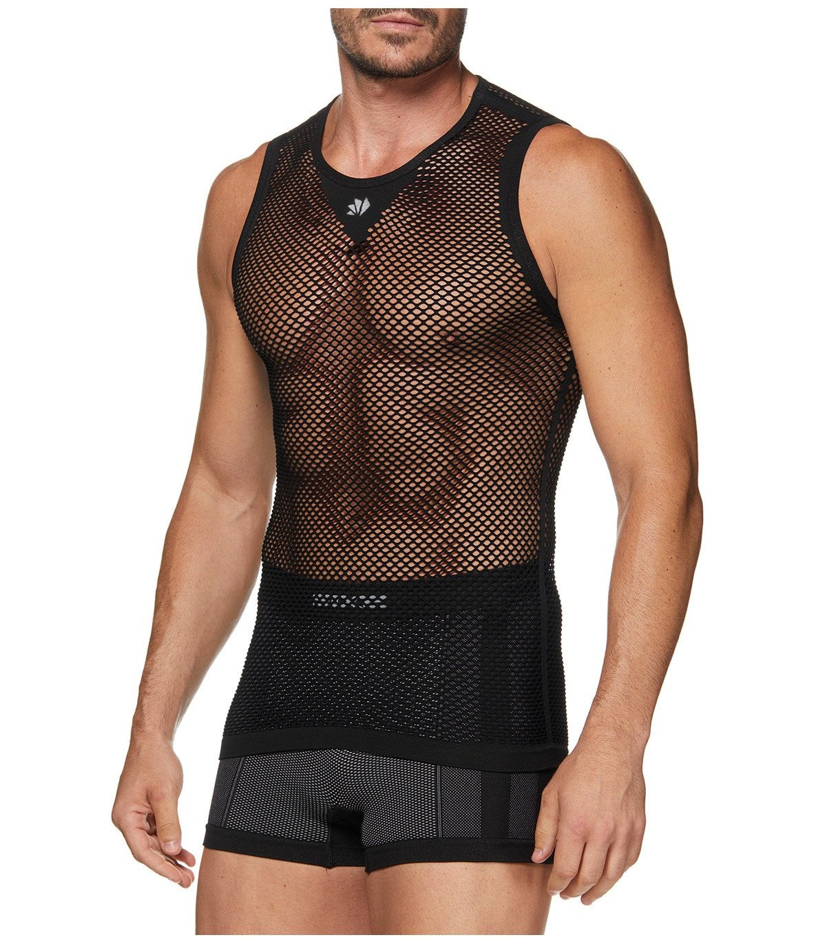SIX2 Lightweight Sleeveless Mesh Shirt