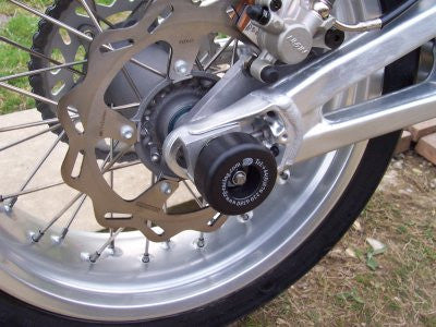 R&G Racing Rear Axle Swingarm Protectors for Aprilia SXV 450/550 '06  SL750 Shiver '07-'16  Dorsoduro 750 '09-'15 & Dorsoduro 1200 '11-'14