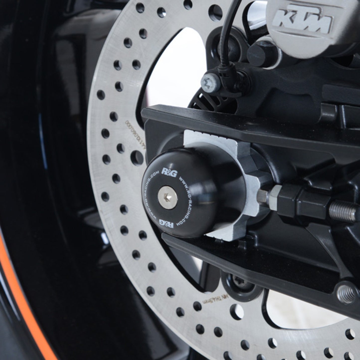 R&G Racing Swingarm Protectors (expanding type) for KTM 790 Duke '17-'21, 890R Duke '20-'22, 790 Adventure '18-'21