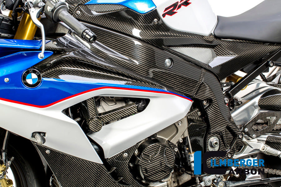 Ilmberger Carbon Crashpade on the frame, Left Carbon for the BMW S 1000 R '14-25 / S 1000 RR '09-25 / HP4 '12