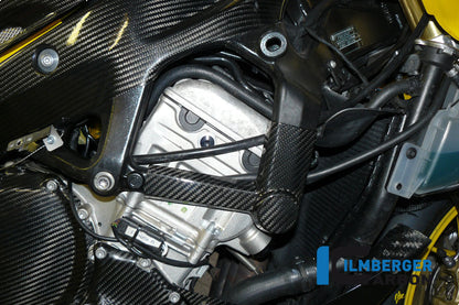 Ilmberger Carbon Crashpade on the frame, Right Carbon for the BMW S 1000 R '14-25 / S 1000 RR '09-24 / HP4 '12