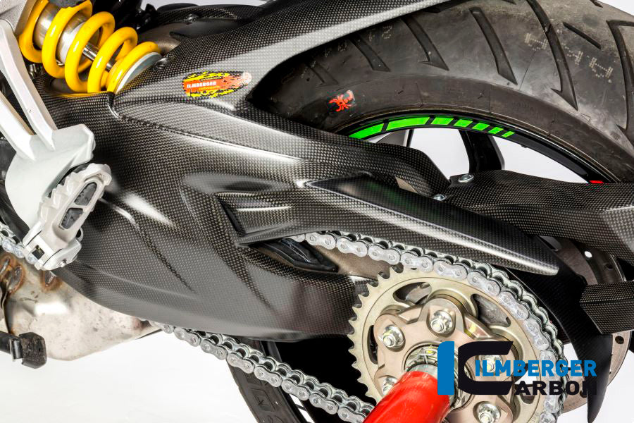Ilmberger Carbon Swingarm Cover / Upper Chainguard Carbon for the Ducati Multistrada 1200 DVT '15