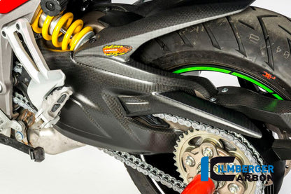 Ilmberger Carbon Swingarm Cover / Upper Chainguard Carbon for the Ducati Multistrada 1200 DVT '15