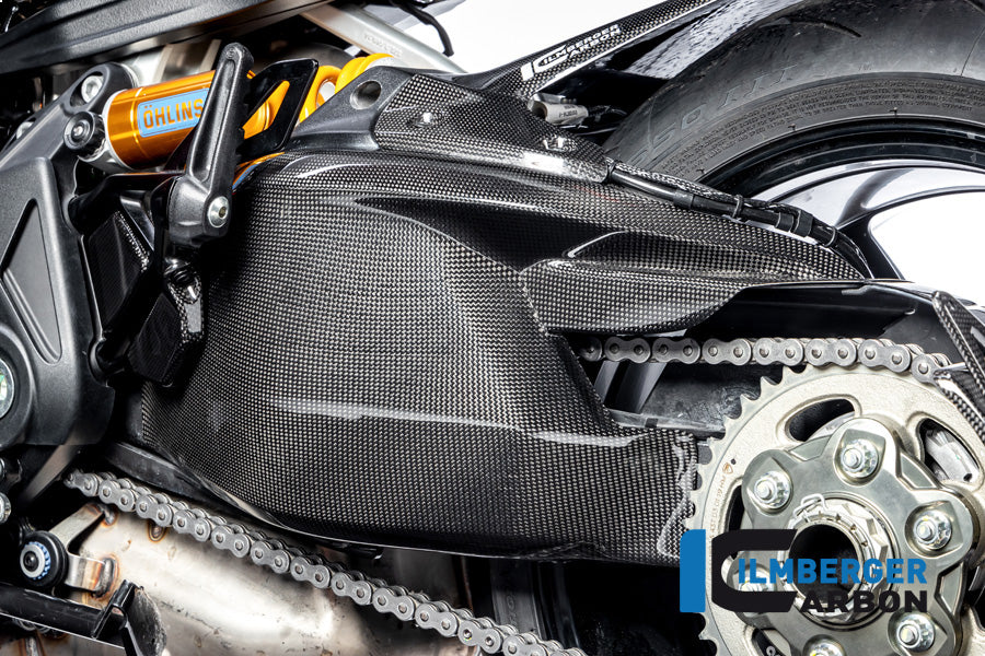 Ilmberger Carbon SwingarmCover with Upper Chain Guard for the Ducati Diavel 1260 2019