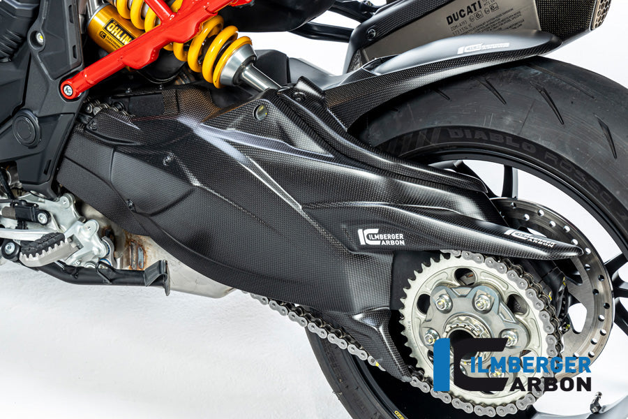 Ilmberger Carbon Swingarm Cover With Chainguard Matt for the Ducati Multistrada Pikes Peak '21-25 / V4 Rs '24