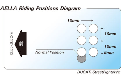 AELLA Riding Step Kit (Rearsets) for the Ducati Streetfighter V2
