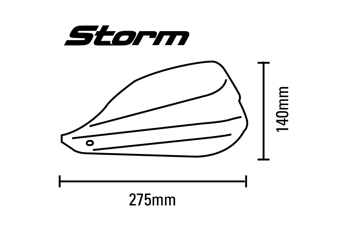 BarkBusters STORM Single Point Bar End Mount Handguard Kit (Hollow Bar)