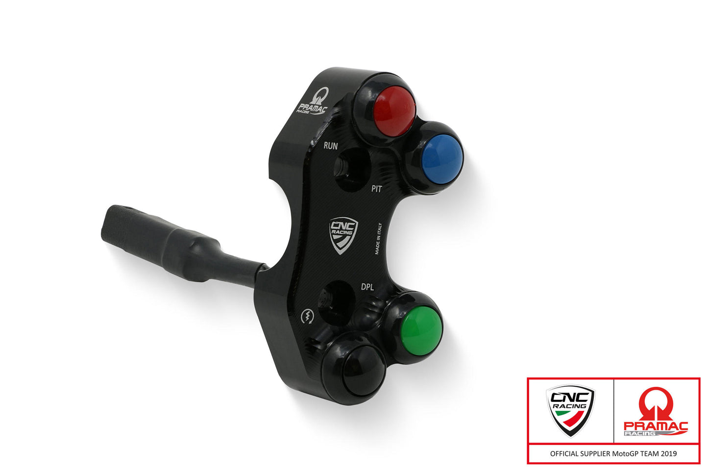 CNC Racing PRAMAC RACING LIMITED EDITION Right Hand Side Billet Switch for use with OE & Brembo RCS Brake Master Cylinders for Ducati Panigale V4 R / SP (19-24)