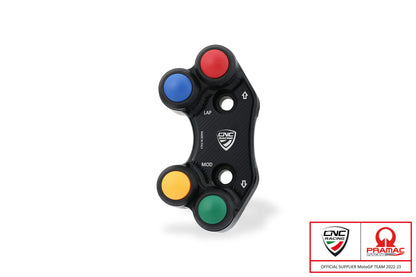 CNC Racing PRAMAC RACING LIMITED EDITION Left Hand Side Billet 4 Button RACE Switch for use with OE & Brembo RCS Brake Clutch Master Cylinders for Ducati Pangiale V2