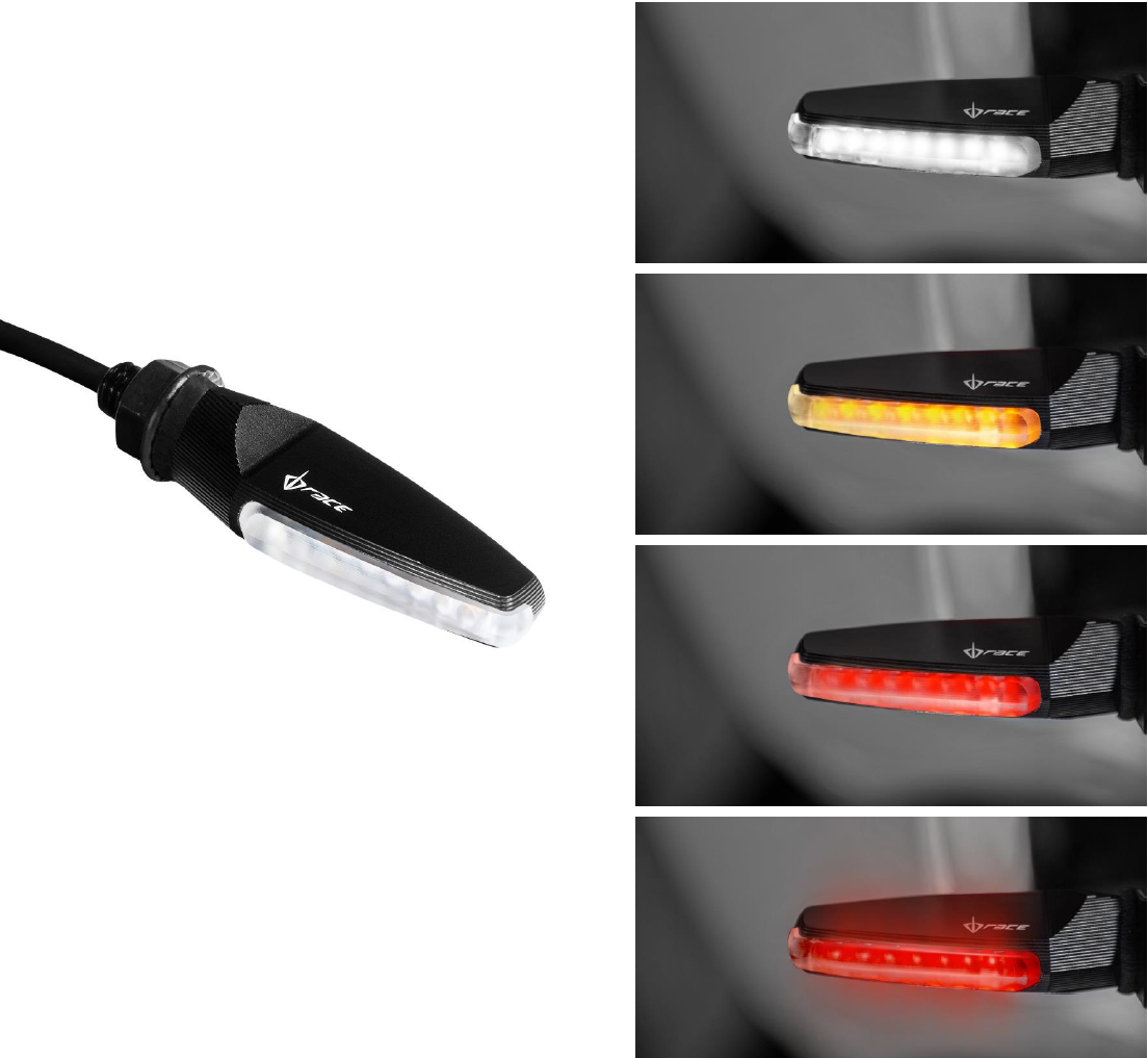 DB Race SPACE PS Sequential Indicators with Brake and Rear Marker Light