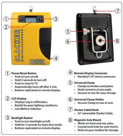 Motool Slacker Digital Sag Scale - V2 (for all street, dirt, touring, and competition uses!)