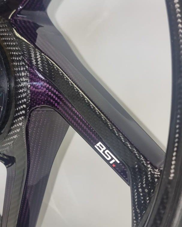 BST Star TEK Carbon Fiber Rear Wheel for the Ducati 1299 / 1199 / V4 /V2 Panigale, 1098 / 1198,  Streetfighter 1098/V4/V2, Supersport, Multistrada 1200, 1260, V4 Pikes Peak, Monster 1200, and Norton V4SV / V4CR  - 6.0 x 17