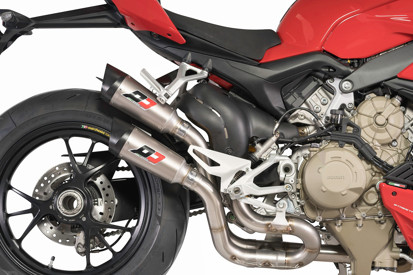 QD Exhaust Twin GUNSHOT Exhaust for the Ducati Streetfighter V4 / S (2020-2021 Euro4)