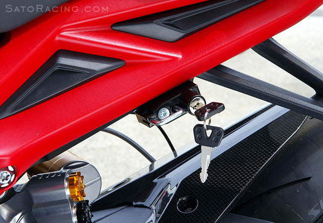 Sato Racing Helmet Lock for Triumph Daytona 675/R and Street Triple 675 / 765 (2013+)