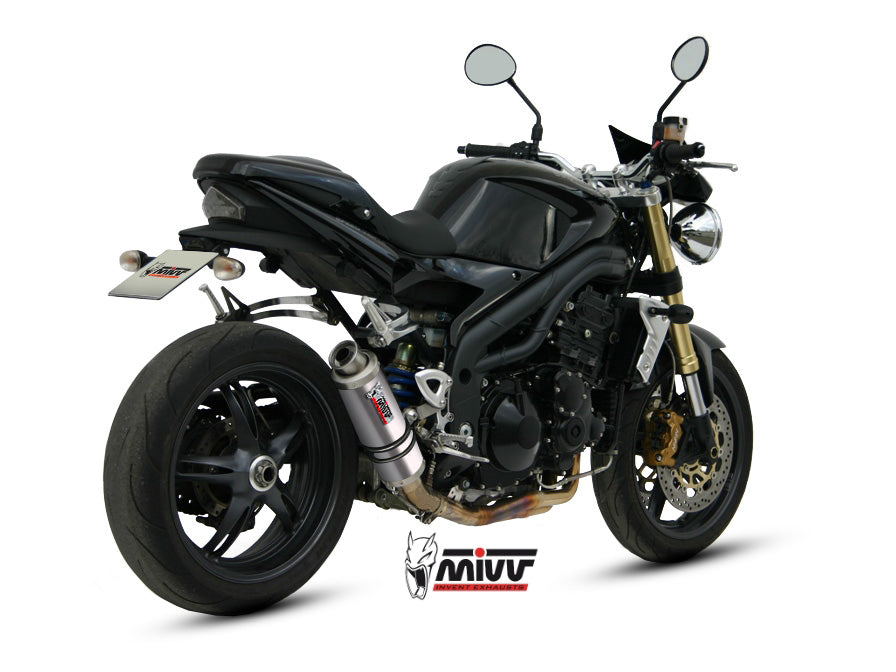 MIVV Slip-on, GP Titan, Low Down Exhaust For Triumph Speed Triple 1050 2005-2006