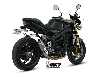 MIVV Slip-on, GP Titan, Low Down Exhaust For Triumph Speed Triple 1050 2005-2006