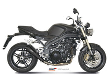 MIVV Slip-on, X-cone Black, Low Down Exhaust For Triumph Speed Triple 1050 2007-2010