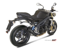 MIVV Slip-on, X-cone Black, Low Down Exhaust For Triumph Speed Triple 1050 2007-2010